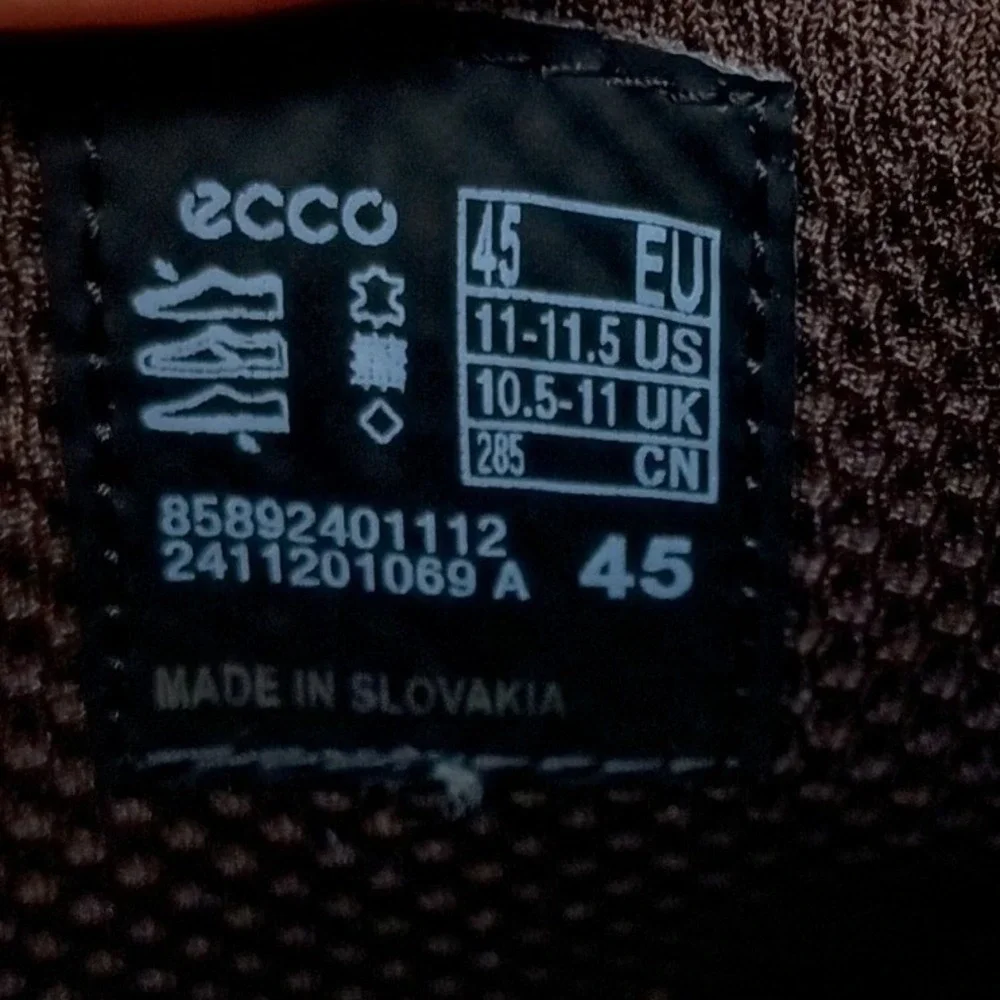 ECCO Helsinki 2.0 Mens Derby Leather Dress Shoes Cognac Brown Size 45 US 11-11.5